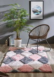 Origins - 3D Geo Shaggy- Blush - Phoenox Rugs