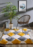 Origins - 3D Geo Shaggy- Ochre - Phoenox Rugs