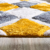 Origins - 3D Geo Shaggy- Ochre - Phoenox Rugs