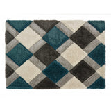 Origins - 3D Geo Shaggy - Teal - Phoenox Rugs