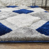 Origins - 3D Geo Shaggy - Navy - Phoenox Rugs