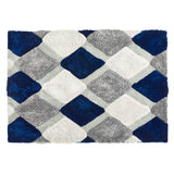 Origins - 3D Geo Shaggy - Navy - Phoenox Rugs