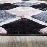 Origins - 3D Geo Shaggy- Grey - Phoenox Rugs