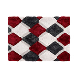 Origins - 3D Geo Shaggy- Red - Phoenox Rugs