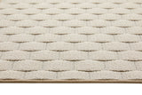 My Sculptured Collection - Textured - Basketweave- Ivory -  Washable-  Phoenox Rugs