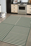 County - Flatweave - Multistripe - Green   Indoor / Outdoor - Melrose Interiors