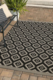 County - Flatweave - Genesis- Black-  Indoor / Outdoor - Melrose Interiors