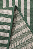 County - Flatweave - Multistripe - Green   Indoor / Outdoor - Melrose Interiors