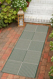 County - Flatweave - Multistripe - Green   Indoor / Outdoor - Melrose Interiors