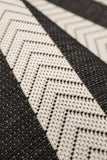 County - Flatweave - Stripe - Black-   Indoor / Outdoor - Melrose Interiors