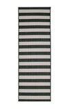 County - Flatweave - Stripe - Black-   Indoor / Outdoor - Melrose Interiors