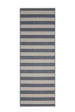 County - Flatweave - Stripe - Navy-   Indoor / Outdoor - Melrose Interiors