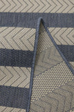 County - Flatweave - Stripe - Navy-   Indoor / Outdoor - Melrose Interiors