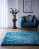 Chicago- Dark Teal - Shaggy-  Origins - Phoenox Rugs