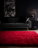 Chicago- Red - Shaggy-  Origins - Phoenox Rugs