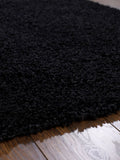 Chicago- Black - Shaggy-  Origins - Phoenox Rugs