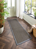 Sisal- Dark Grey - Grey Border -  Origins-  Phoenox Rugs