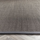 Sisal- Dark Grey - Grey Border -  Origins-  Phoenox Rugs