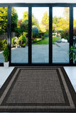 Flatweave Gel - Border- Black- Anti--Slip- Melrose Interiors