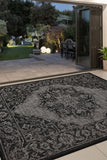 Flatweave Gel - Medallion -Black- Anti--Slip- Melrose Interiors