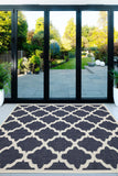 Flatweave Gel - Trellis- -Navy- Anti--Slip- Melrose Interiors