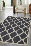 Flatweave Gel - Trellis- -Navy- Anti--Slip- Melrose Interiors