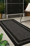 Flatweave Gel - Border- Black- Anti--Slip- Melrose Interiors