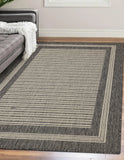 Flatweave Gel - Border- Grey- Anti--Slip- Melrose Interiors