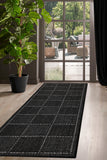 Flatweave Gel - Check - Black- Anti--Slip- Melrose Interiors