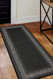 Flatweave Gel - Greek Key- Black- Anti--Slip- Melrose Interiors