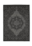 Flatweave Gel - Medallion -Black- Anti--Slip- Melrose Interiors