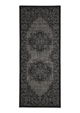 Flatweave Gel - Medallion -Black- Anti--Slip- Melrose Interiors