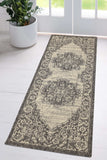 Flatweave Gel - Medallion - Grey- Anti--Slip- Melrose Interiors