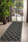 Flatweave Gel - Trellis- Black- Anti--Slip- Melrose Interiors