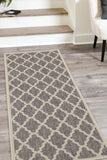 Flatweave Gel - Trellis- Grey- Anti--Slip- Melrose Interiors