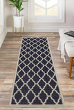 Flatweave Gel - Trellis- -Navy- Anti--Slip- Melrose Interiors