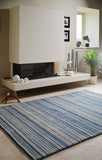 Fine Stripes -  Blue / Beige- Origins - Phoenox Rugs