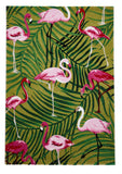 Havana Botanical Flamingoes - Green / Pink 2349