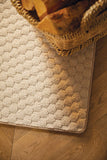 My Sculptured Collection - Textured - Honeycomb- Ivory -  Washable-  Phoenox Rug