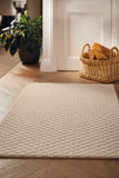 My Sculptured Collection - Textured - Honeycomb- Ivory -  Washable-  Phoenox Rug