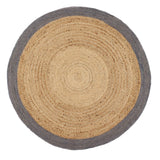 Jute Border  - Grey - Origins-  Phoenox Rugs