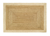 Jute Border  - Natural White - Origins -  Phoenox Rugs