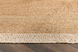 Jute Border  - Natural White - Origins -  Phoenox Rugs