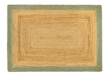 Jute Border  - Sage Green - Origins-  Phoenox Rugs