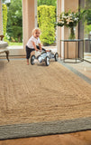 Jute Border  - Sage Green - Origins-  Phoenox Rugs