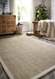 Sisal- Light Sand - Beige Border -  Origins-  Phoenox Rugs