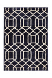 Newport -Lattice - Navy-  Melrose Interiors