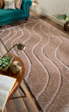 Soft Carved Wave - Beige / Cream-   Origins-  Phoenox Rugs