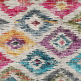 Painted Ikat- Vivid Contemporary- Washable - Hug Rug - Pheonox Rugs