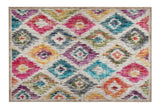 Painted Ikat- Vivid Contemporary- Washable - Hug Rug - Pheonox Rugs